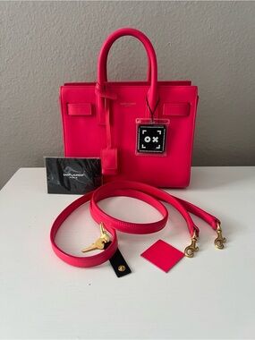 Saint Laurent Hot Pink Sac de Jour Mini Top-Handle Satchel